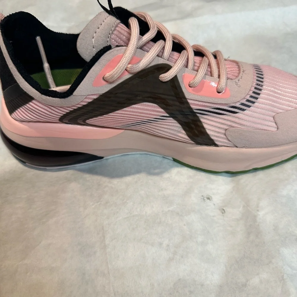 Fabletics Pink and Black Sneakers with Air Cushioning